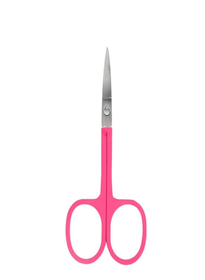FOLELLO Grooming Scissor for Men and Women (White, Pink) - Stainless Steel Mustache Scissors for Men, Eyebrow, Nose Hair Scissor for Men - Image 1